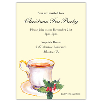 christmas tea invitation
