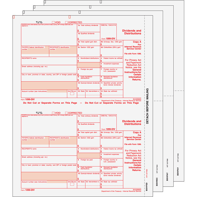 Laser 1099-DIV Forms | Sage Checks and Forms